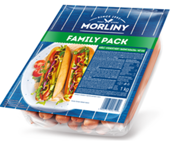 MORLINY Párky kuřecí chlaz. 1 kg