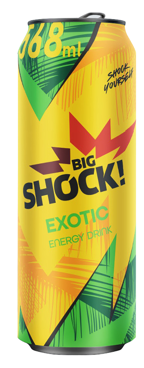 BIG SHOCK! Exotic energetický nápoj 24 x 568 ml plech