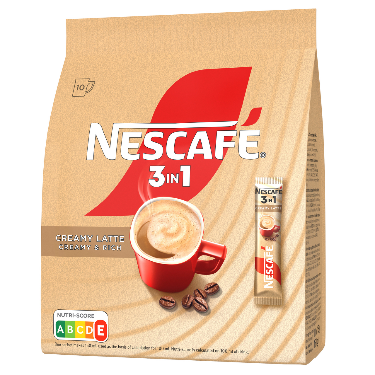NESCAFÉ 3in1 Creamy Latte 10 x 15 g