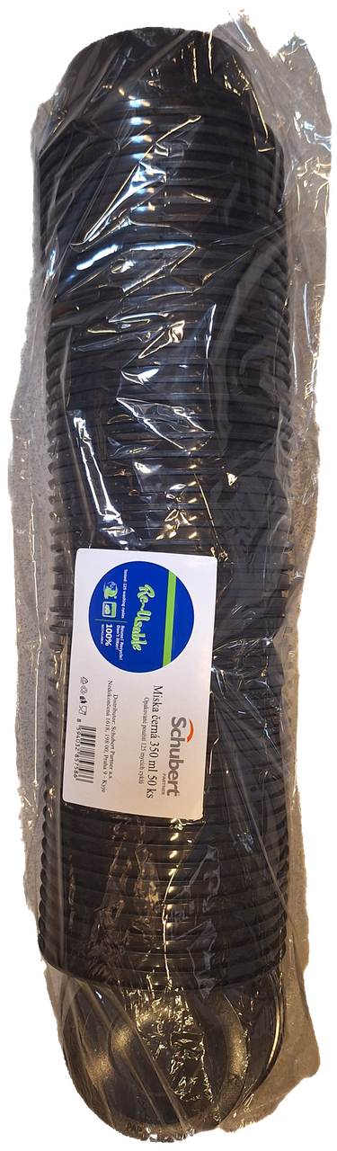 Miska znovu použitelná 350 ml polypropylen černá 50 ks