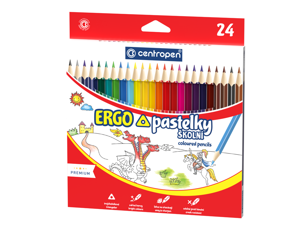 centropen Pastelky trojhranné 24 ks