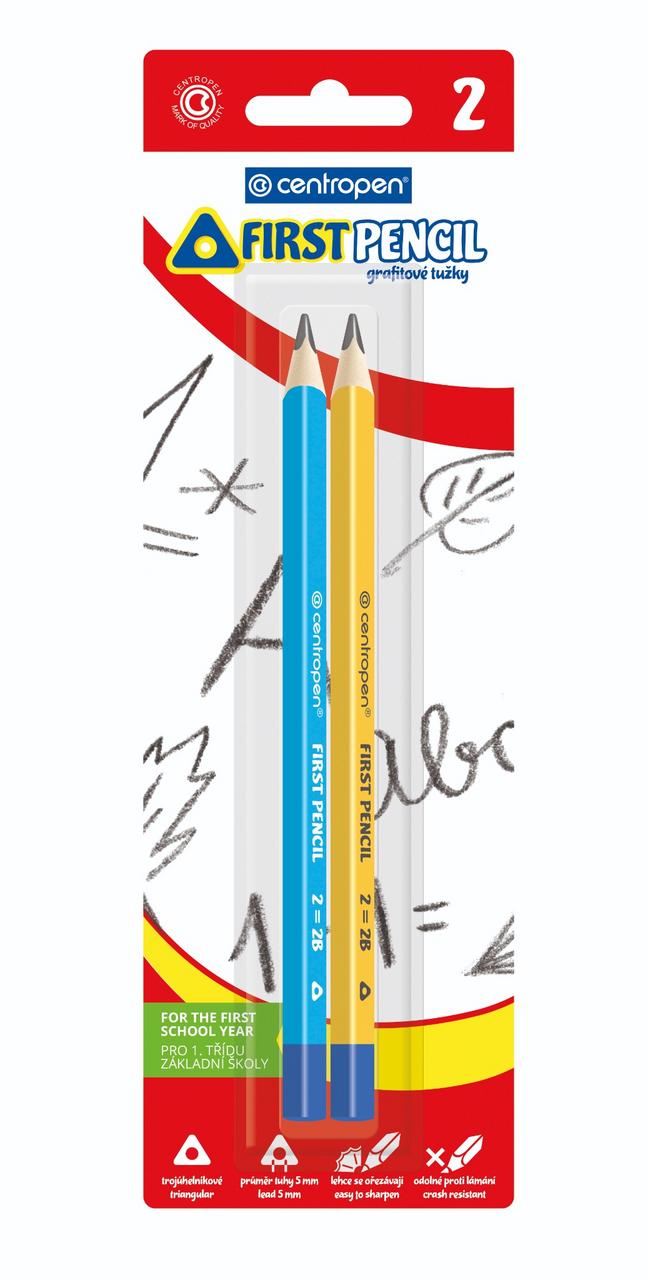 Tužka trojhranná grafitová JUMBO 2 ks