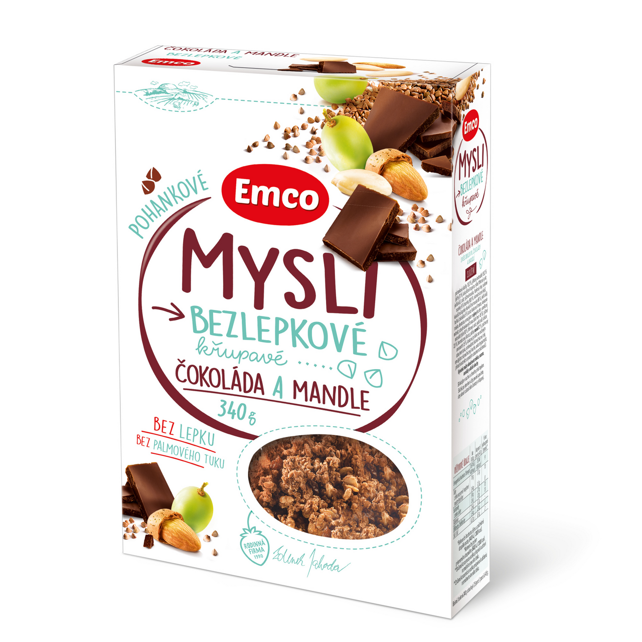 Emco Mysli Pohanka čoko mandle 340 g