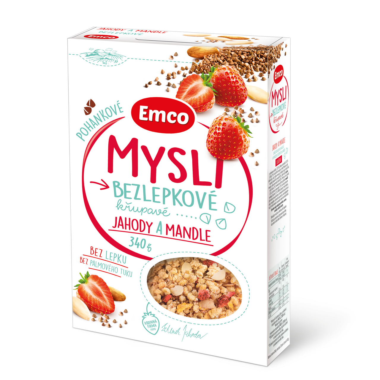 Emco Mysli Pohanka jahoda mandle 340 g