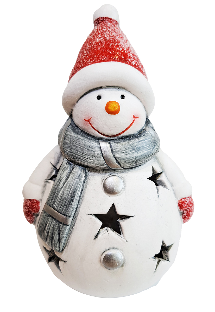 Sněhulák 2 LED porcelán 223162 1 ks