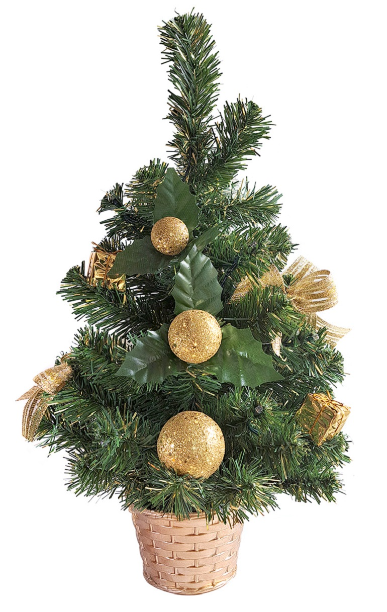 Flexio Strom zdobený LED 50 cm zlatý 1 ks