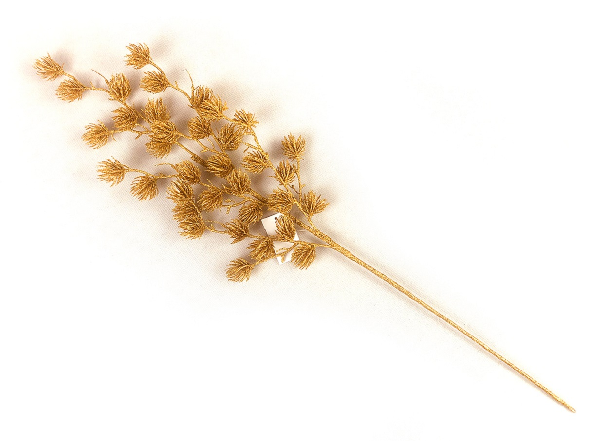 Flexio Dekorace kytka 6 zlatá 1 ks