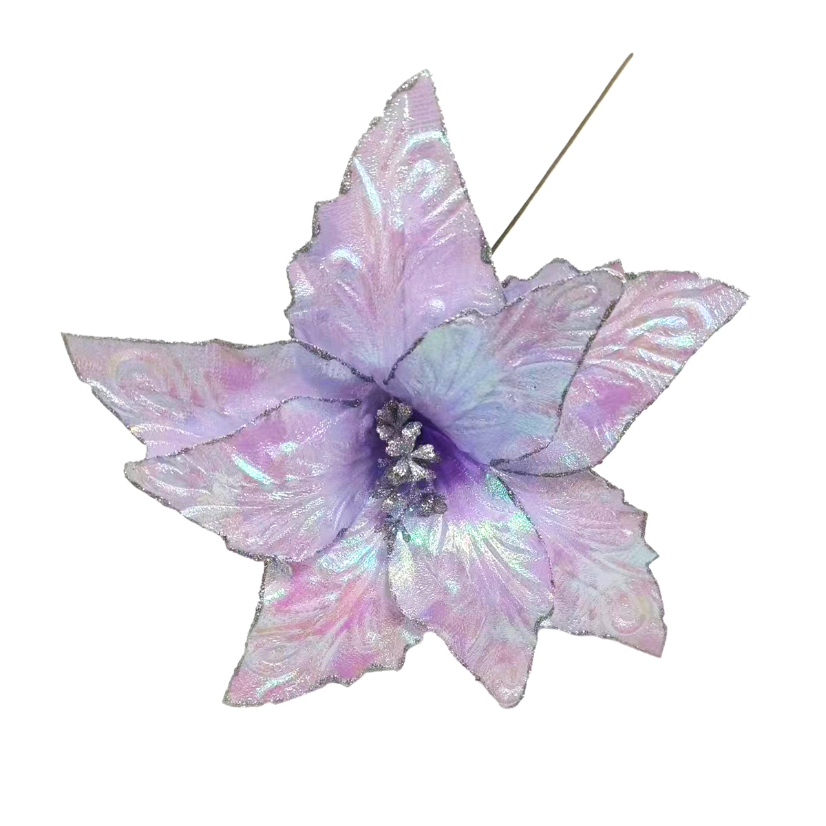 Flexio Dekorace kytka DIA 33 cm stříbrná 1 ks