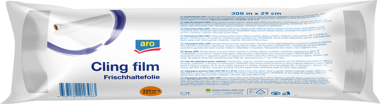 aro Potravinová fólie 300 m x 29 cm LDPE 1 ks