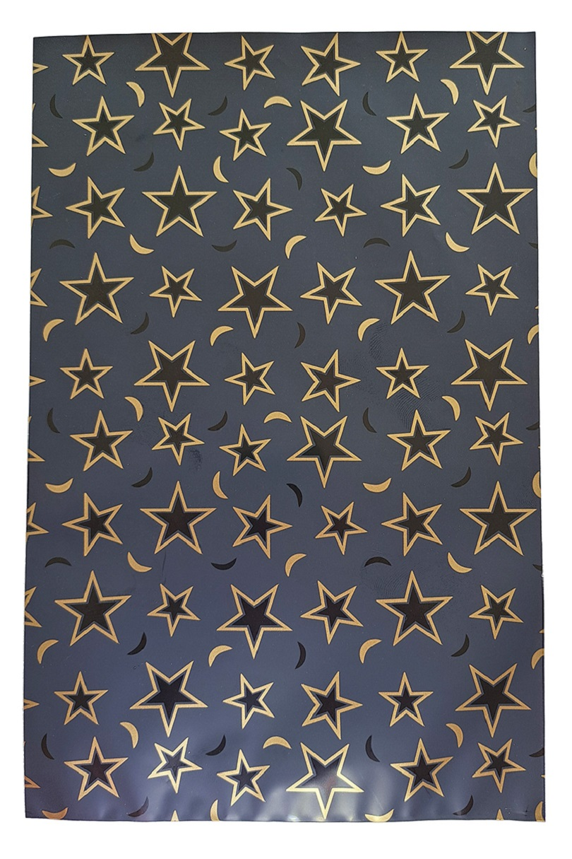 Flexio Sáček metal hvězdy 20 x 35 cm červený 1 ks