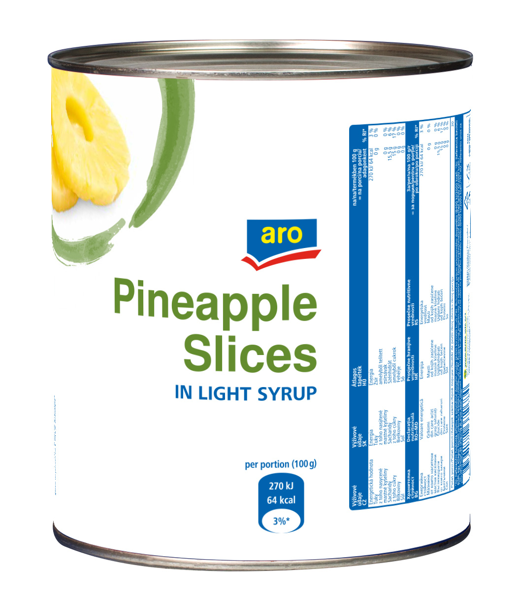 aro Ananas plátky 3100 ml