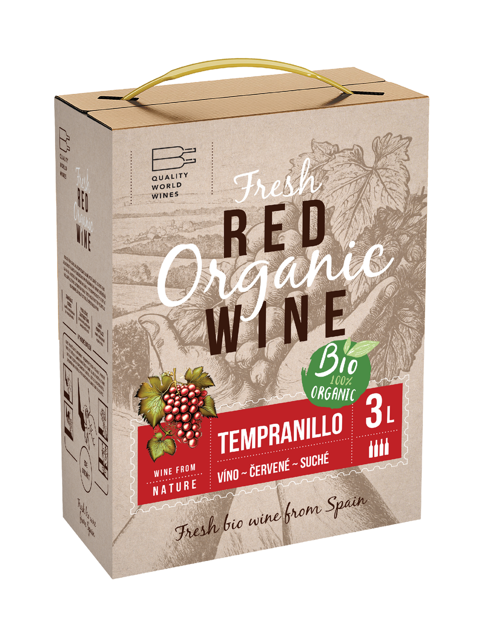 Tempranillo BIO červené 3 l BiB