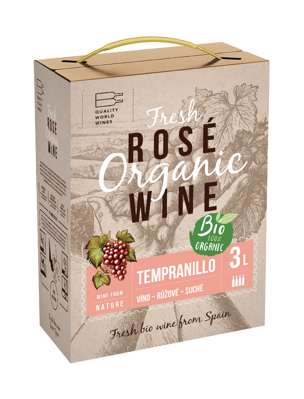 Tempranillo BIO růžové 4 x 3 l BiB