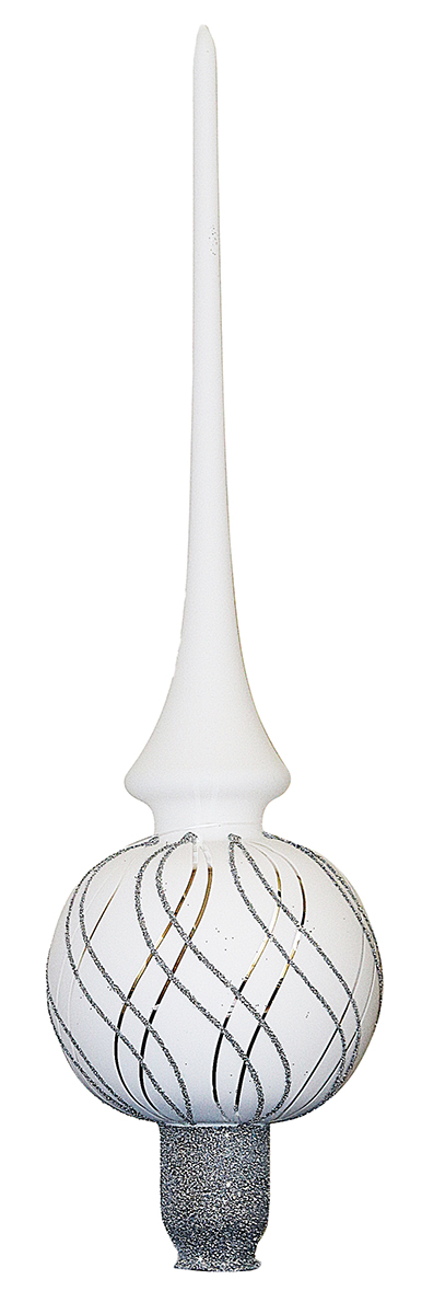 Tarrington House Špice 30 cm vzor nitky matná bílá 223264 1 ks