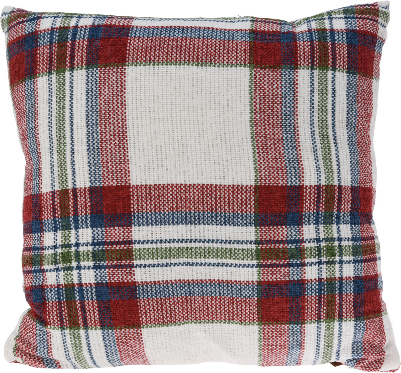 Polštář 45 x 45 cm bílé káro 1 ks