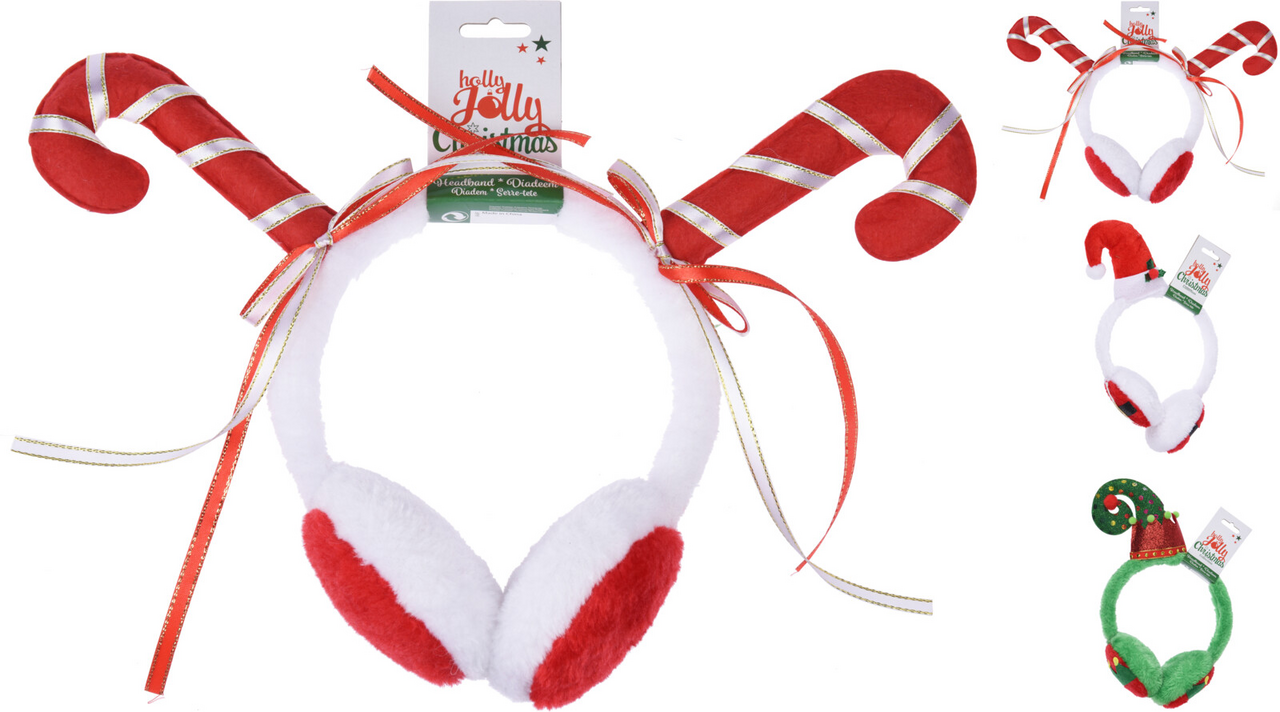 Vánoční klapky na uši 3ASS 1 ks