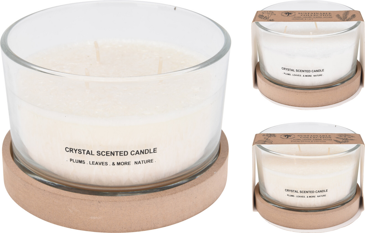 Svíčka ve skle 13 x 8 cm 2ASS 1 ks