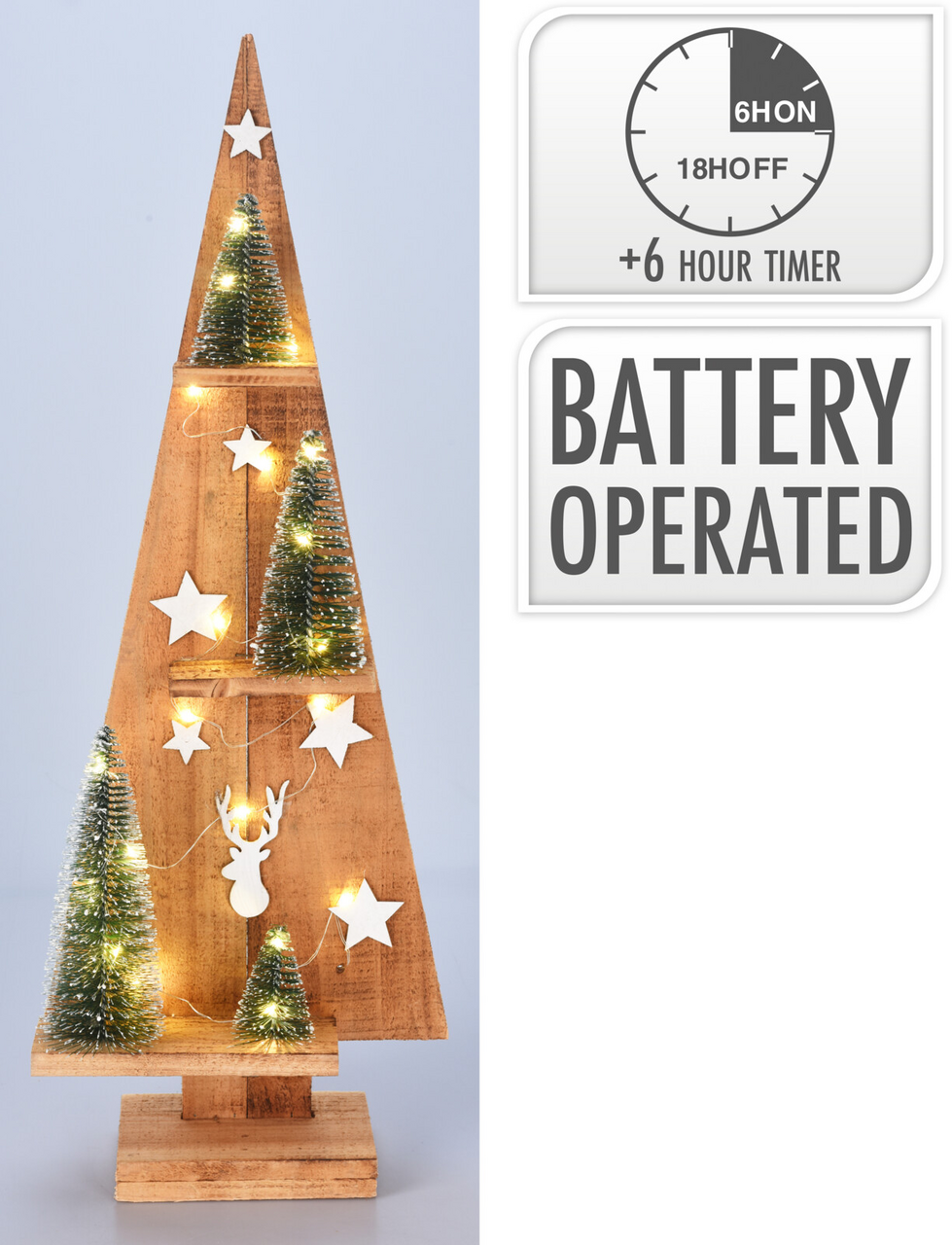 LED Dřevěný strom 70 cm 1 ks