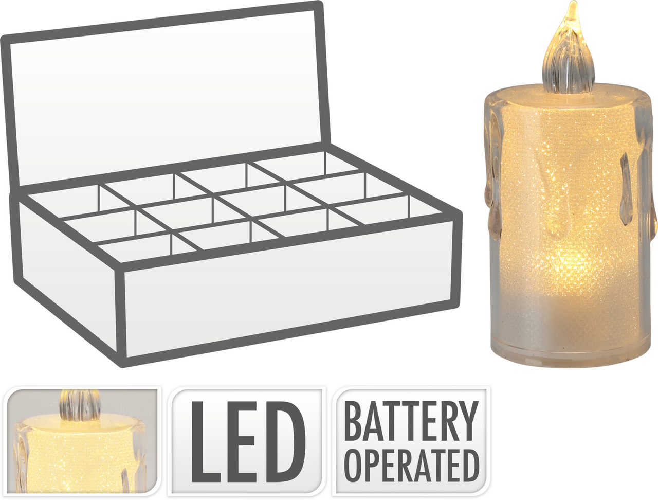 LED Svíčka 8 cm 1 ks