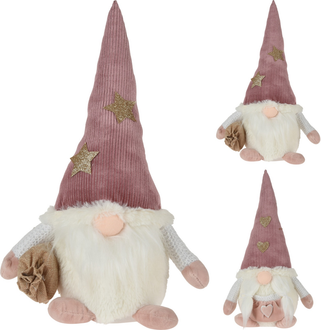 Trpaslík 45 cm růžový 2ASS 1 ks