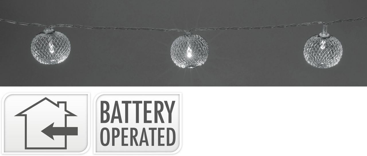 LED Řetěz 10LED stříbrný 1 ks