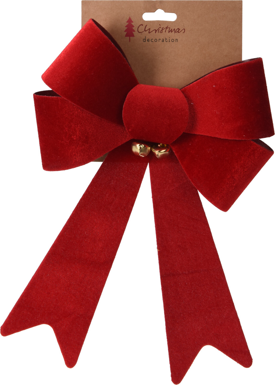 Vánoční mašle 32 cm červená 1 ks