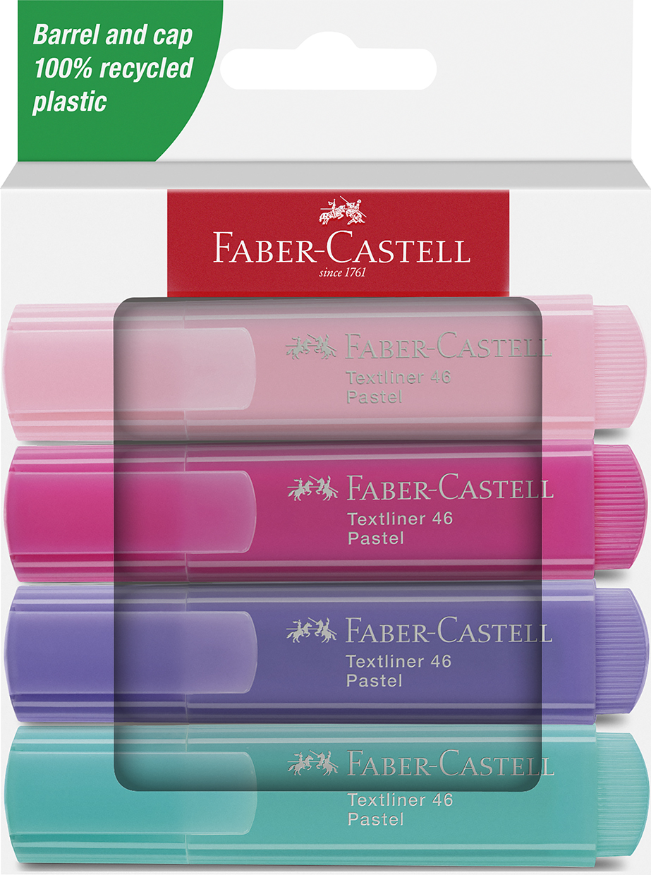 FABER-CASTELL Zvýrazňovače Textliner 46 pastel 4 ks