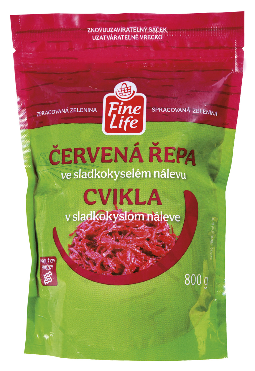 Fine Life Červená řepa ve skladkokyselém nálevu 800 g
