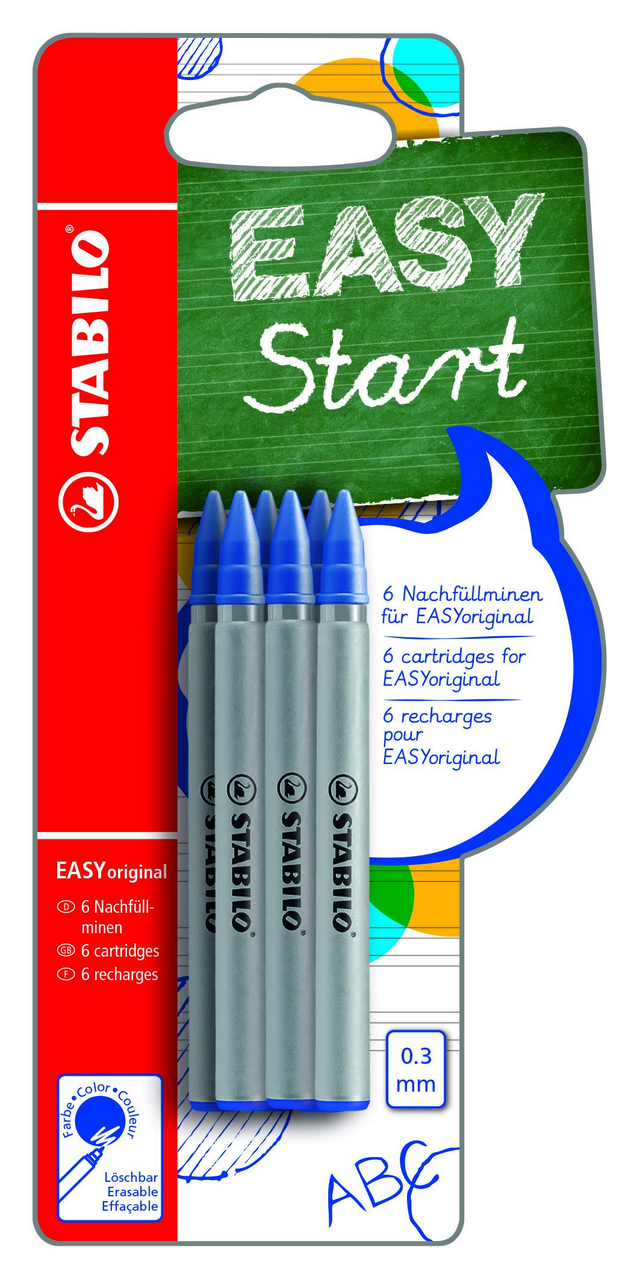 STABILO EASYoriginal náhradní modrá náplň fine 6 ks