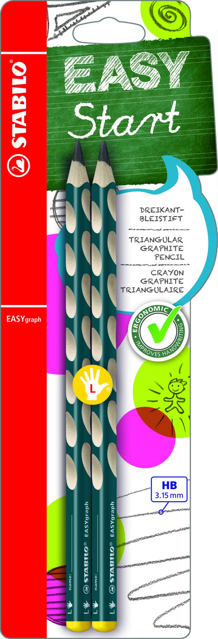 STABILO EASYgraph P HB Petrolejová 2 ks