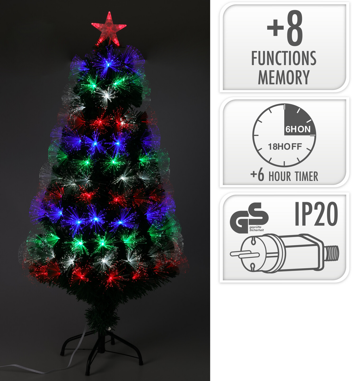 Vánoční strom LED 120 ml Multi 1 ks