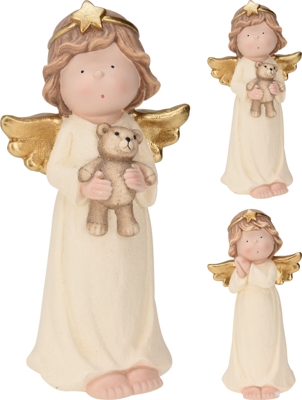 Anděl stojící 40,5 2ASS zlatý 1 ks