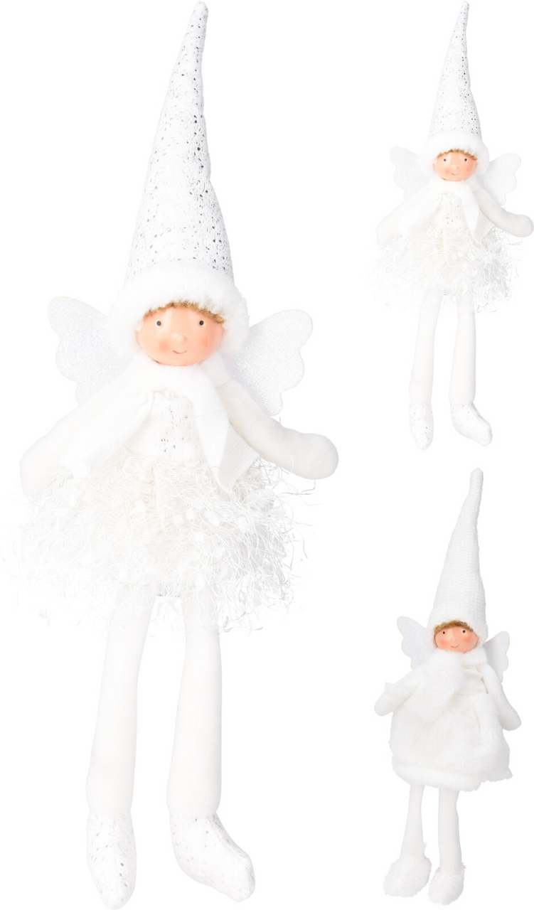 Anděl 40 cm bílý 1 ks