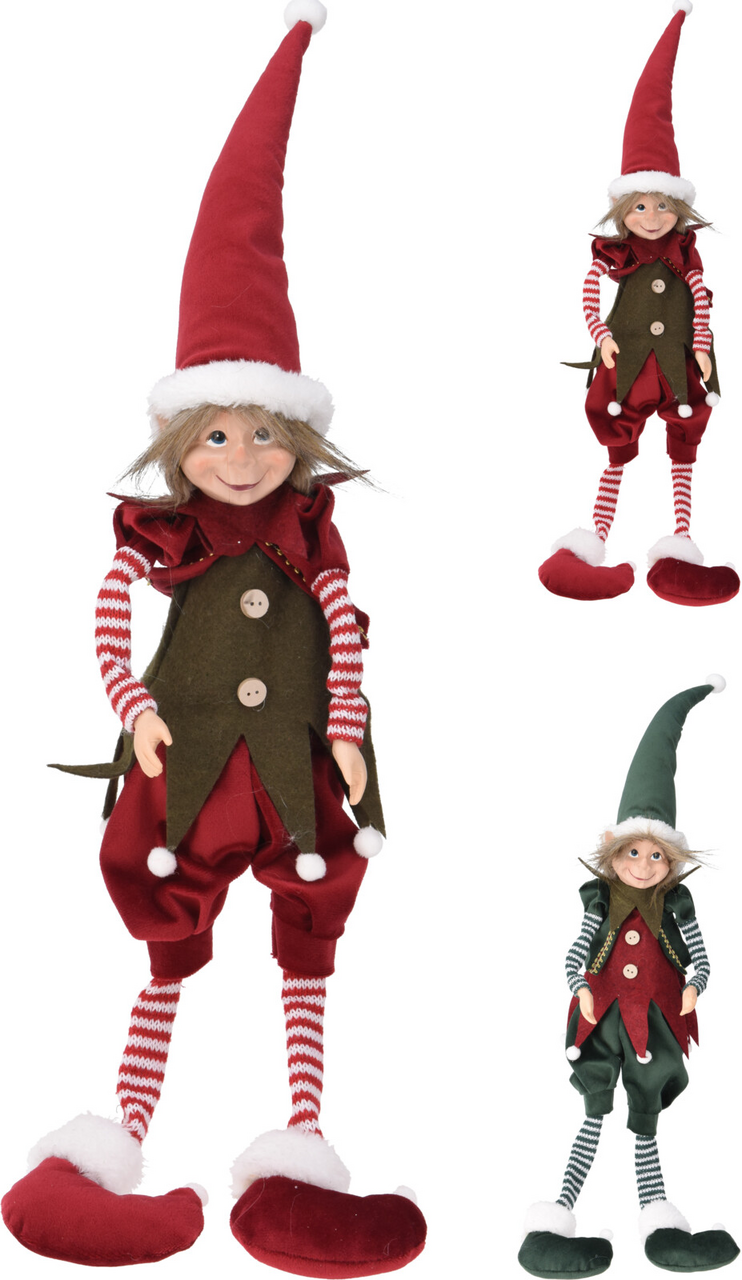 Skřítek elf sedící 72 cm 1 ks