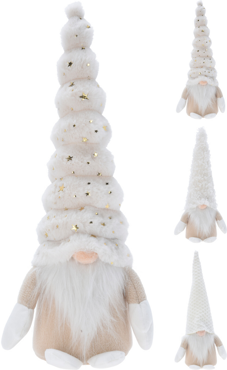 Trpaslík 42 cm krémový 3ASS 1 ks