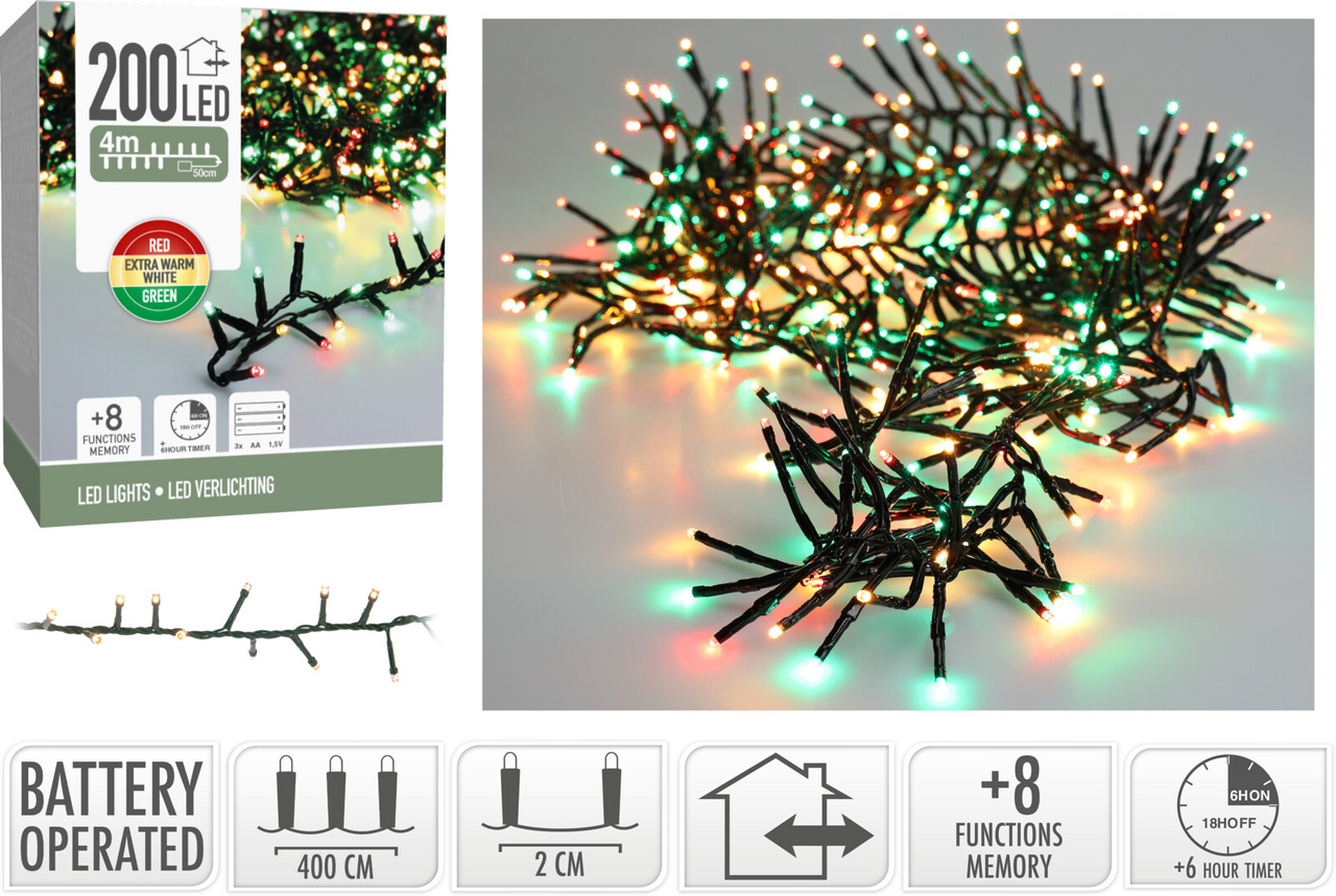 LED Řetěz 200LED vícebarevná 1 ks
