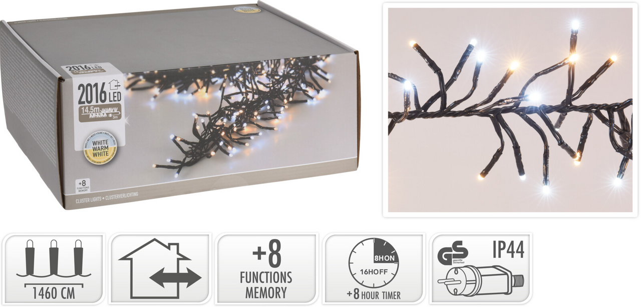 LED Řetěz 3000LED dvoubarevná 1 ks