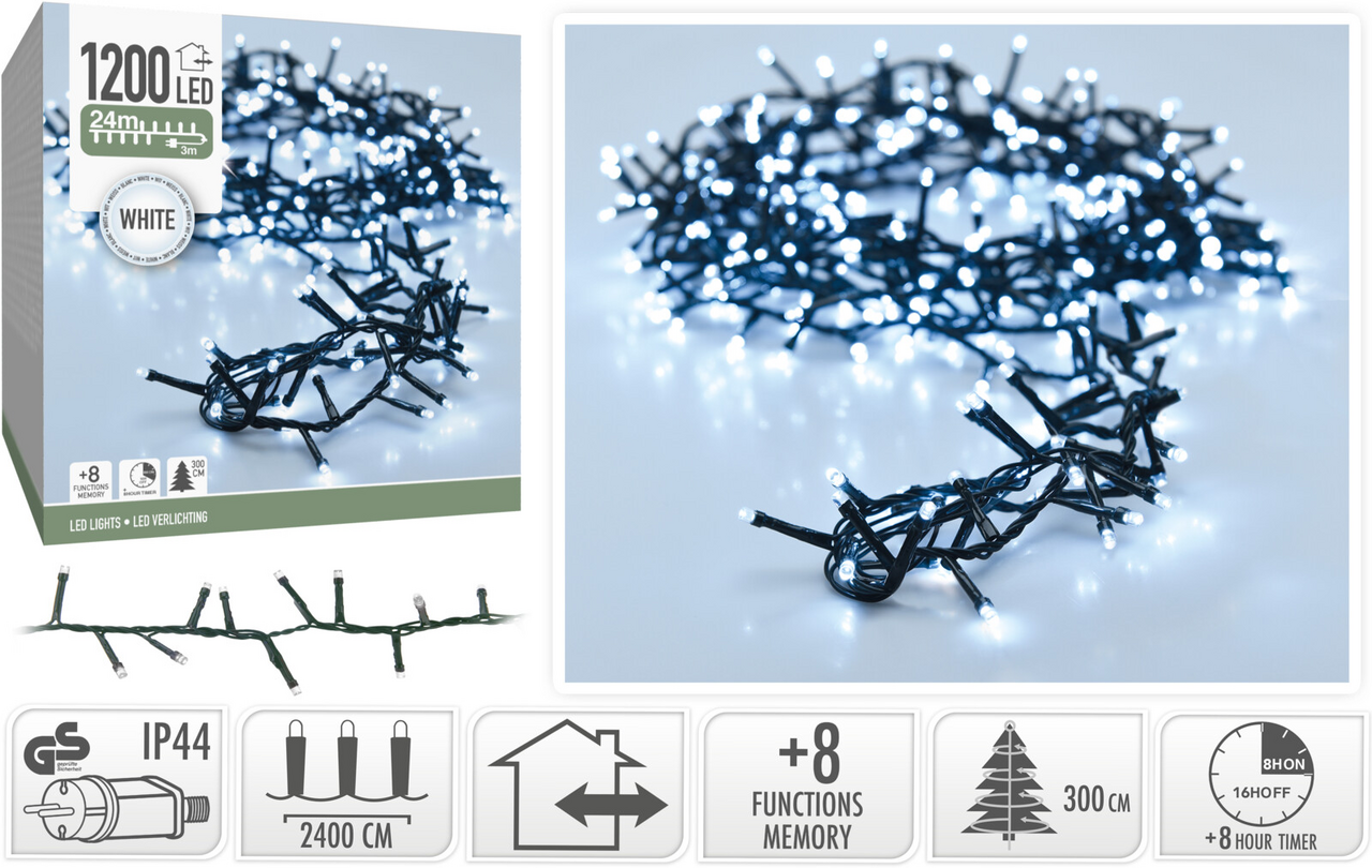 LED Řetěz 1200LED bílá 1 ks