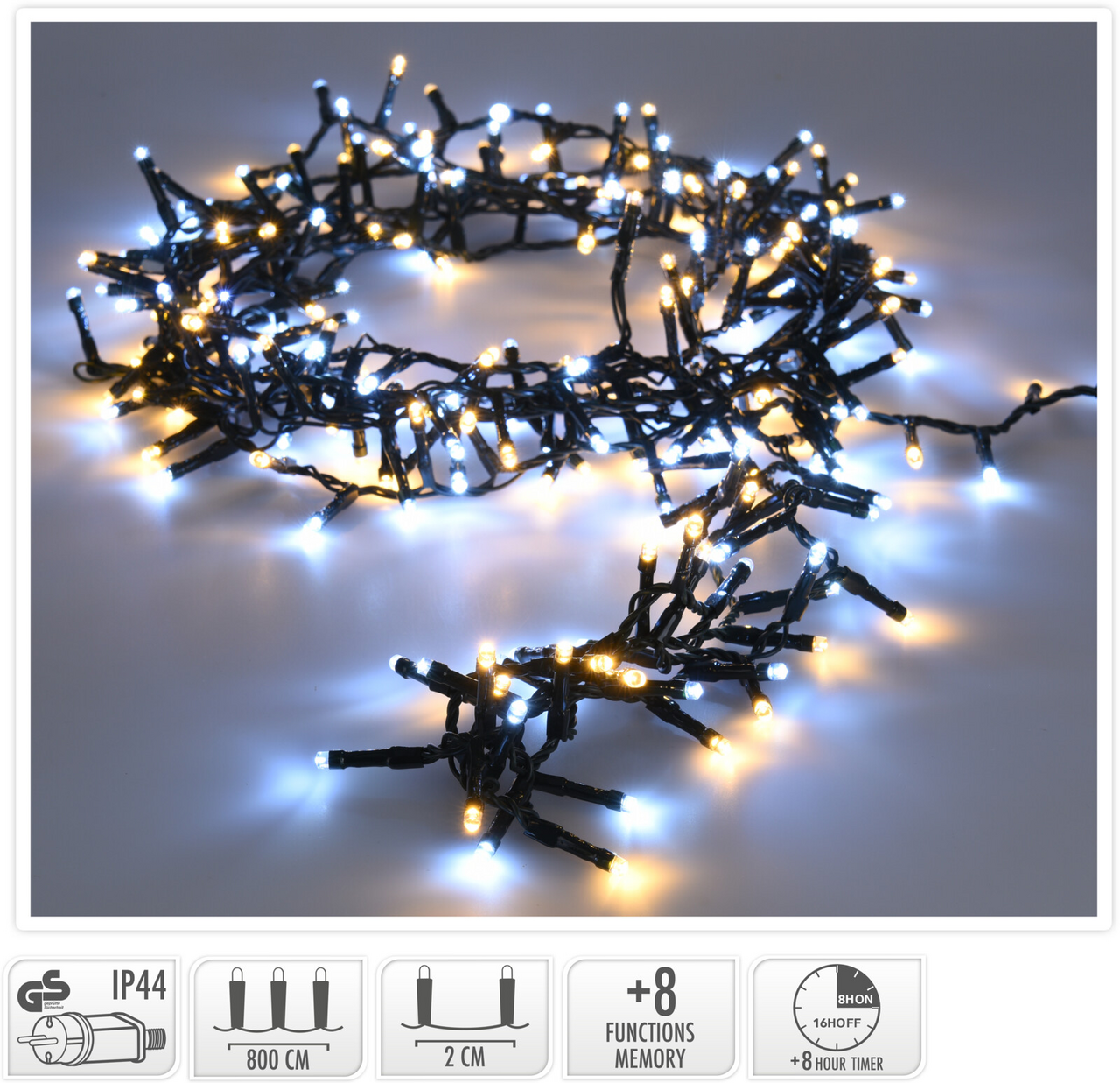 LED Řetěz 400LED dvoubarevná 1 ks
