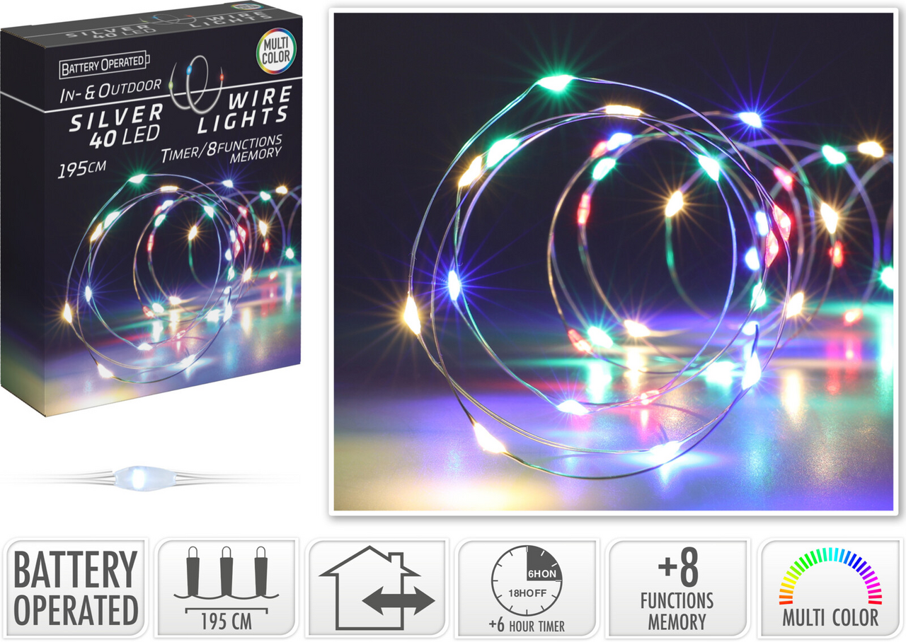 LED Drátek 40LED multi 1 ks