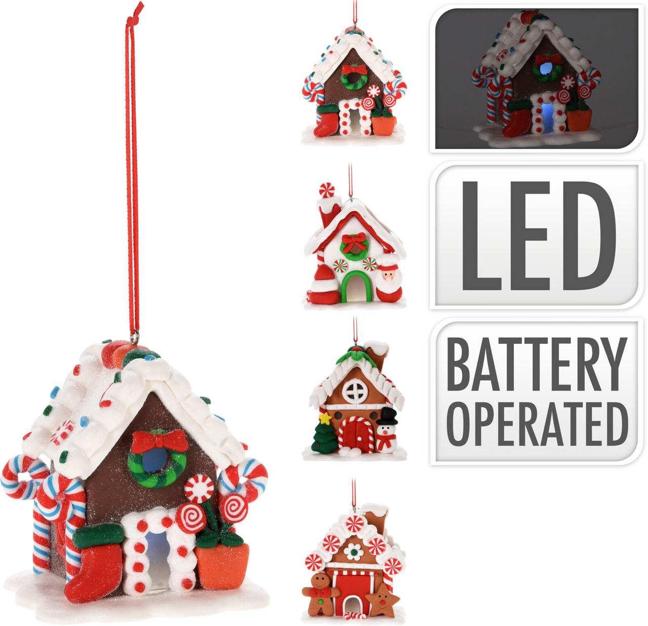 LED Závěsný domeček 3ASS 1 ks