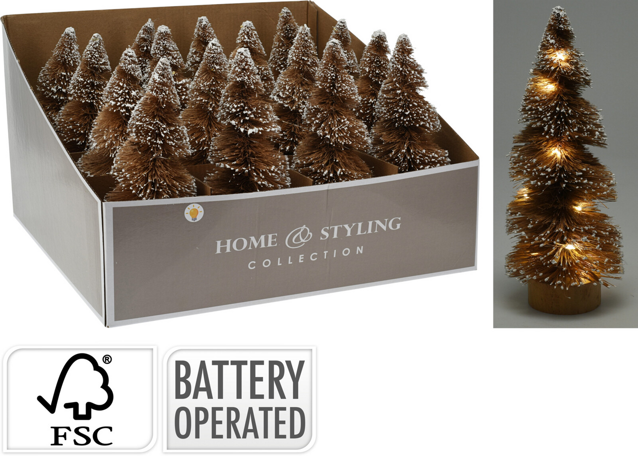 LED Stromek 12LED 20 cm hnědý 1 ks