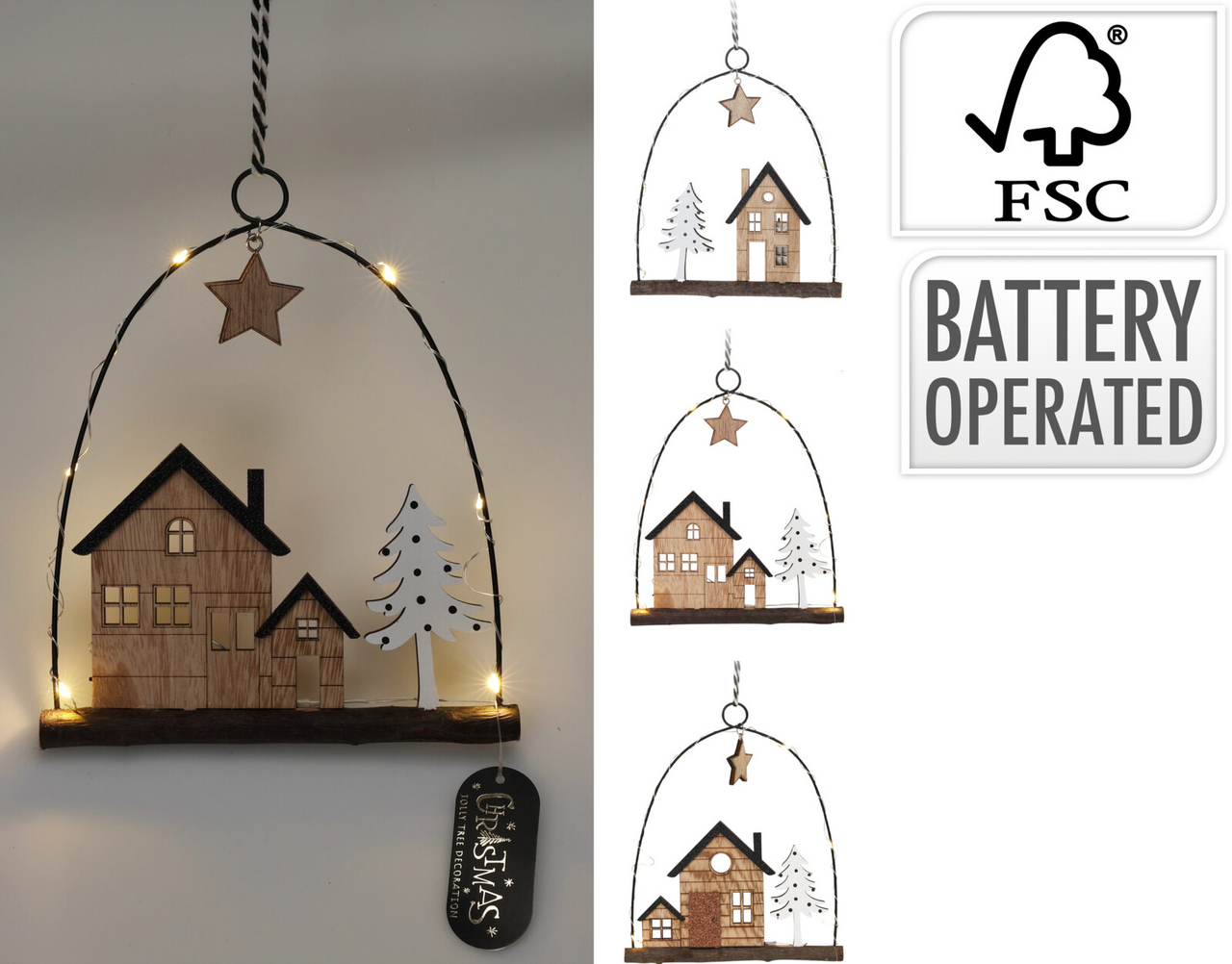 LED Závěsná dekorace 3ASS 1 ks