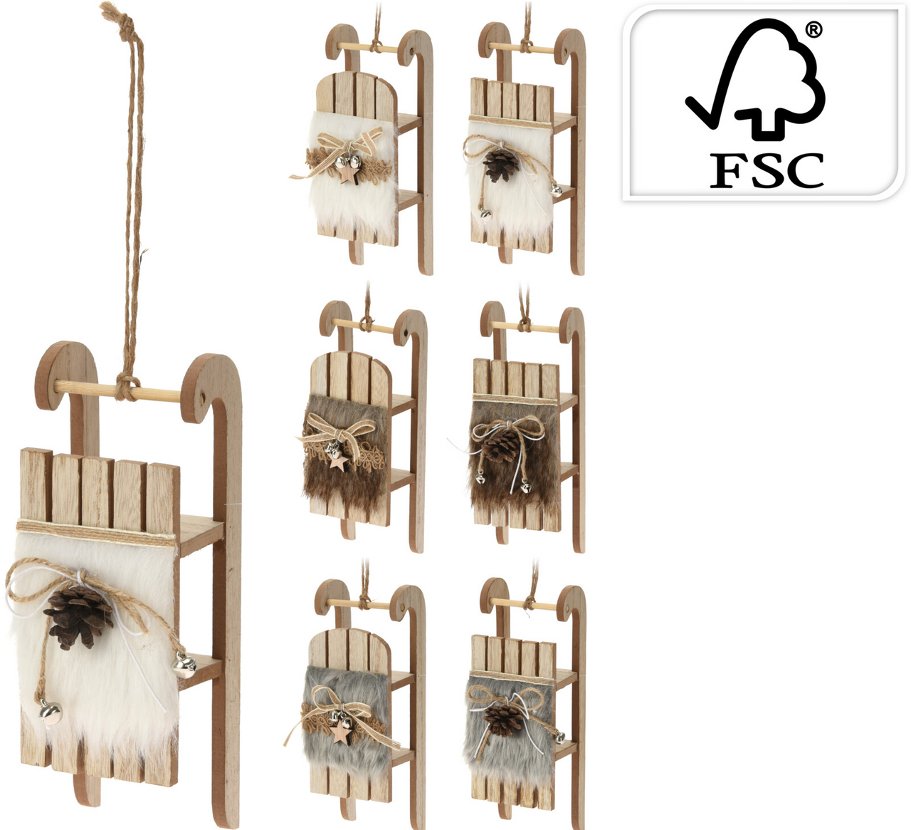 Saně závěsné 14 cm 6ASS 1 ks