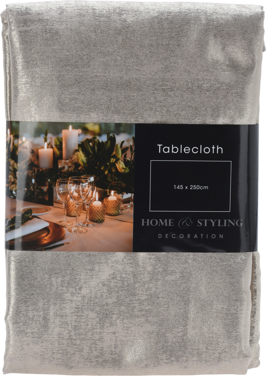 Ubrus 145 x 250 cm zlatý 1 ks