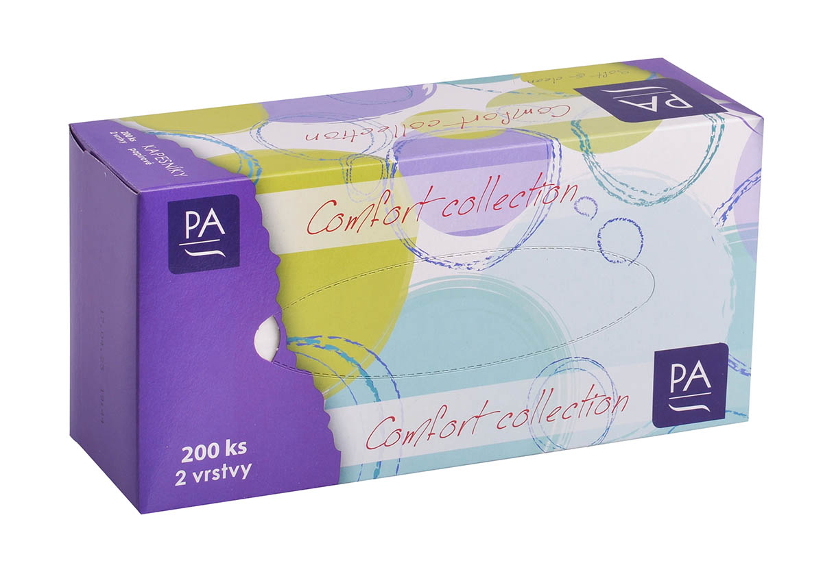 Kapesníky papírové 2vrstvé 200 ks box