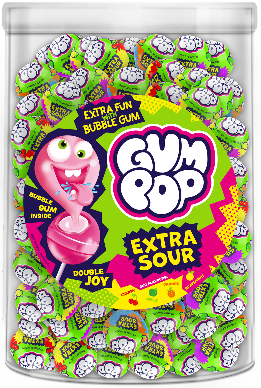 GUM POP Lízátko kyselé 100 x 15 g