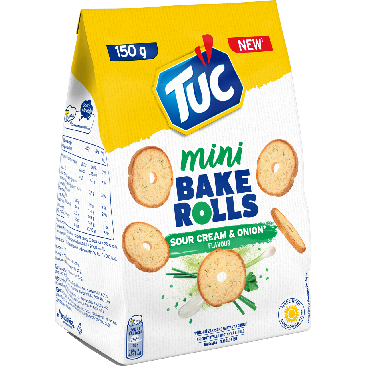TUC Bake Rolls Mini smetana & cibule 150 g