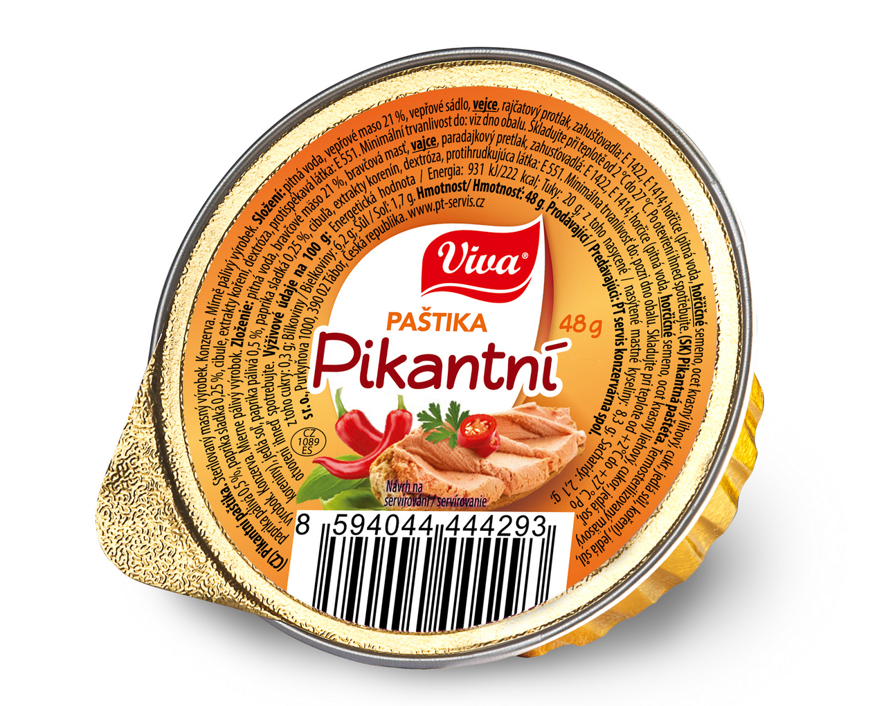 Viva Paštika pikantní 30 x 48 g