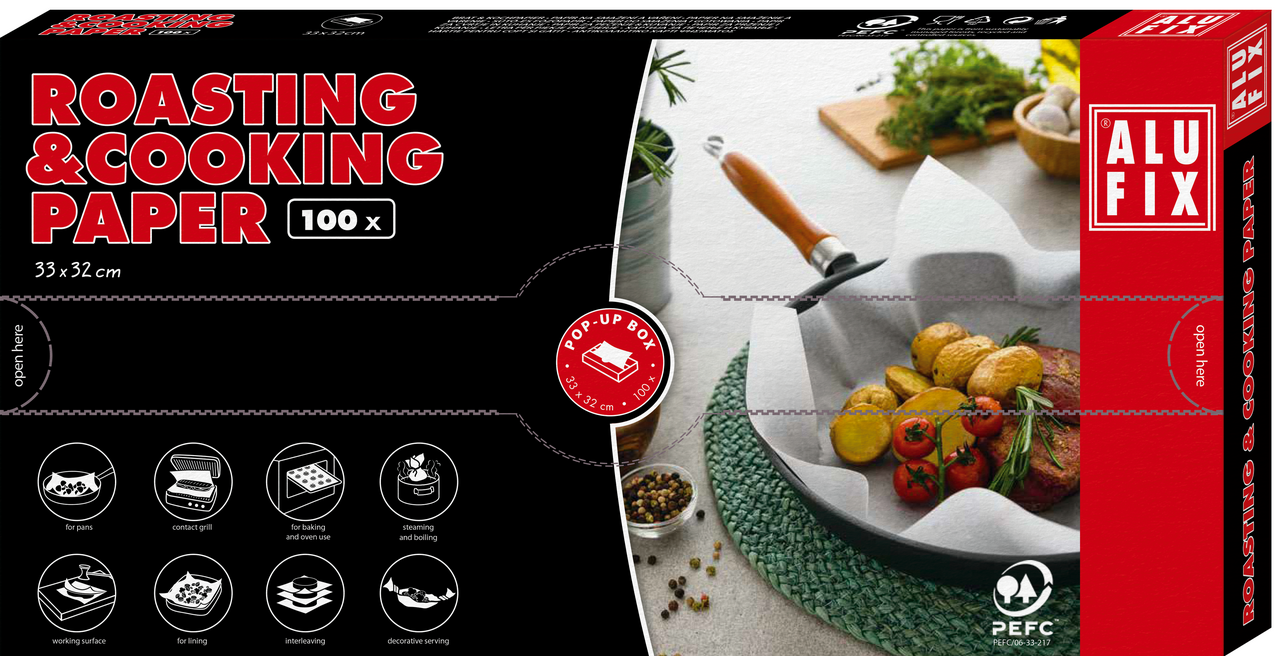 ALUFIX Papír na pečení 33 x 32 cm 100 ks